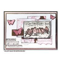 Crafty Individuals - Unmounted Rubber Stamp - 230 - Seven Cheeky Songbirds