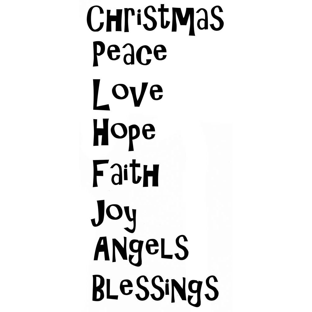 Lavinia - Clear Polymer Stamp - Sentiment -Christmas Blessings
