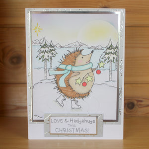 Hobby Art Stamps - Clear Polymer Stamp Set - A5 - Season's Hedgehugs