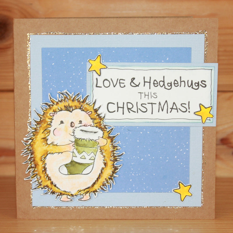 Hobby Art Stamps - Clear Polymer Stamp Set - A5 - Season's Hedgehugs