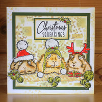 Hobby Art Stamps - Clear Polymer Stamp Set - A5 - Christmas Squeakings