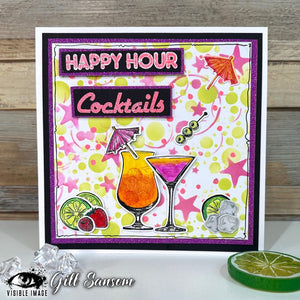 Visible Image - A6 - Clear Polymer Stamp Set - Cocktails & Dreams