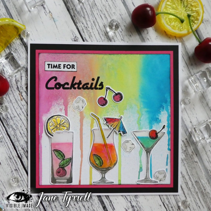 Visible Image - A6 - Clear Polymer Stamp Set - Cocktails & Dreams