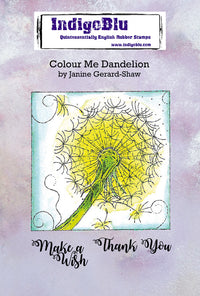 IndigoBlu - Cling Mounted Stamp - A6 - Colour Me Dandelion - Janine Gerard-Shaw