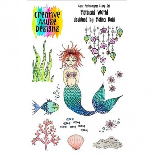 Creative Muse Designs - Clear Stamp Set - Mermaid World - Melina Dahl