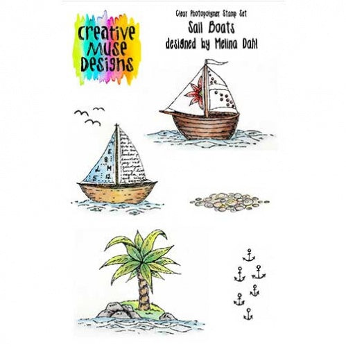 Creative Muse Designs - Clear Stamp Set - Sail Boats - Melina Dahl