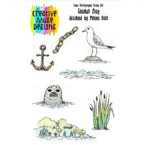 Creative Muse Designs - Clear Stamp Set - Seagull Bay - Melina Dahl