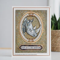 Creative Expressions - Rubber Cling Stamp - Sue Wilson Safari Collection - Rhino