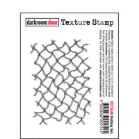 Darkroom Door - Texture Stamp - Fishing Net - Red Rubber Cling Stamp