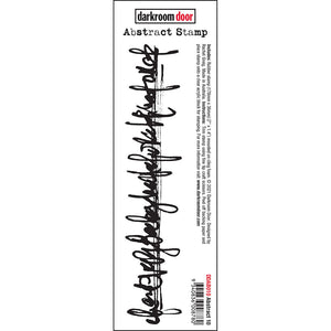 Darkroom Door - Abstract 10 - Red Rubber Cling Stamp - Shorthand Script