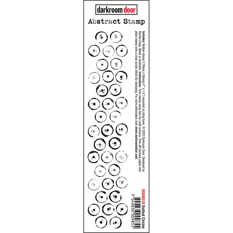 Darkroom Door - Abstract 18 - Red Rubber Cling Stamp - Dotted Circles
