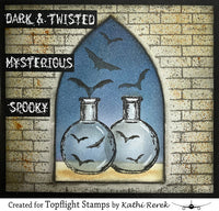 Darkroom Door - Background Stamp - Brick Wall - Red Rubber Cling Stamps