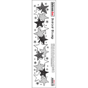 Darkroom Door - Stars - Border Stamp - Red Rubber Cling Stamp
