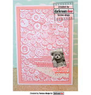 Darkroom Door - Background Stamp - Buttons - Red Rubber Cling Stamps