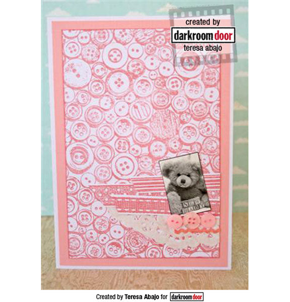 Darkroom Door - Background Stamp - Buttons - Red Rubber Cling Stamps