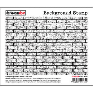 Darkroom Door - Background Stamp - Brick Wall - Red Rubber Cling Stamps