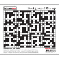 Darkroom Door - Background Stamp - Crossword - Red Rubber Cling Stamps