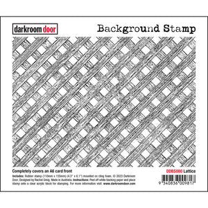 Darkroom Door - Background Stamp - Lattice - Red Rubber Cling Stamps