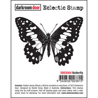 Darkroom Door - Eclectic Stamp - Butterfly - Red Rubber Cling Stamp