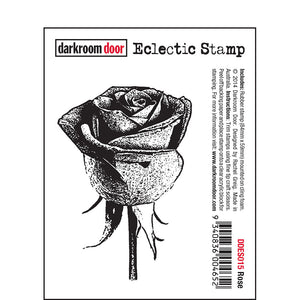 Darkroom Door - Eclectic Stamp - Rose - Red Rubber Cling Stamp