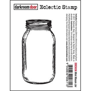 Darkroom Door - Frame Stamp - Mason Jar - Red Rubber Cling Stamps