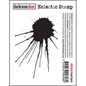 Darkroom Door - Eclectic Stamp - Paint Splat - Red Rubber Cling Stamp