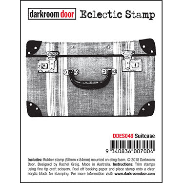 Darkroom Door - Eclectic Stamp - Suitcase - Red Rubber Cling Stamps