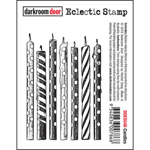 Darkroom Door - Eclectic Stamp - Candles - Red Rubber Cling Stamp