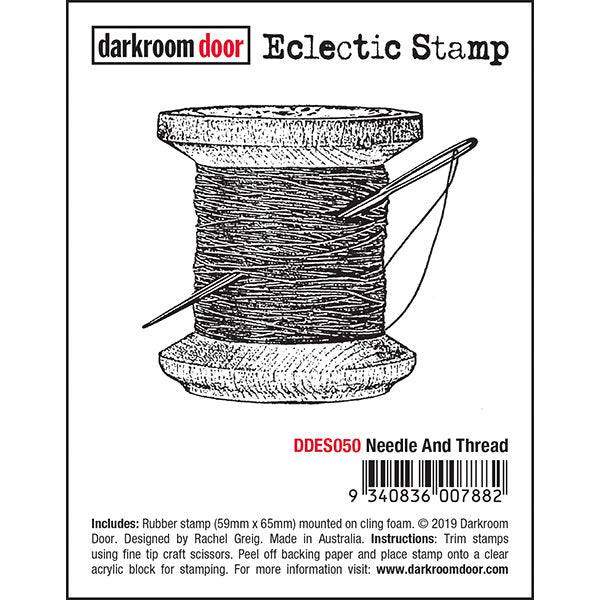 Darkroom Door - Eclectic Stamp - Needle & Thread - Red Rubber Cling Stamps