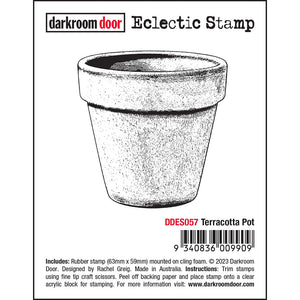 Darkroom Door - Eclectic Stamp - Terracotta Pot - Red Rubber Cling Stamps