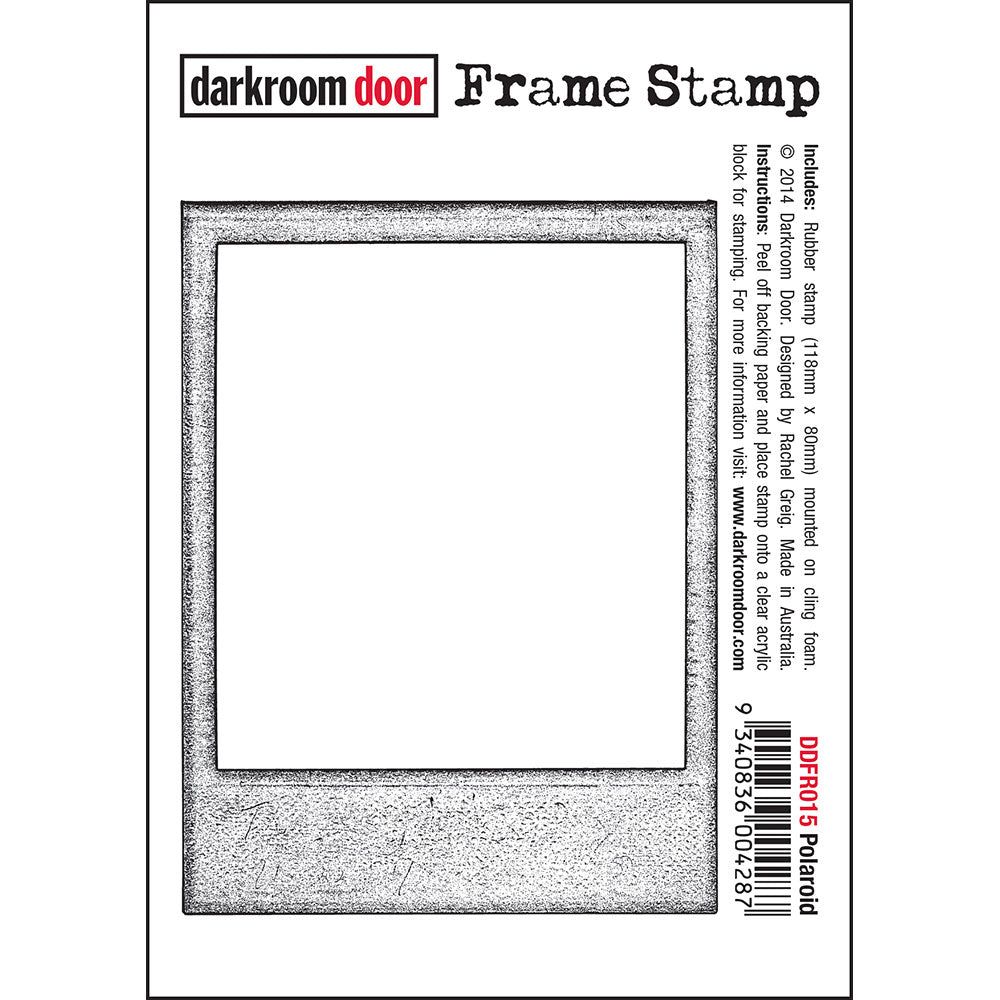 Darkroom Door - Frame Stamp - Polaroid - Red Rubber Cling Stamps