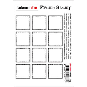 Darkroom Door - Frame Stamp - Boxes 12 Up - Red Rubber Cling Stamps