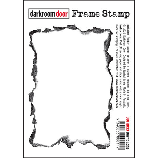 Darkroom Door - Frame Stamp - Burnt Edge - Red Rubber Cling Stamps