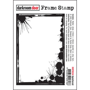 Darkroom Door - Frame Stamp - Splattered - Red Rubber Cling Stamps