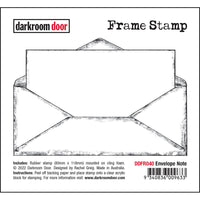 Darkroom Door - Frame Stamp -  Envelope Note - Red Rubber Cling Stamp