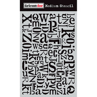 Darkroom Door - Medium Stencil - Alphabet Jumble - Stencil