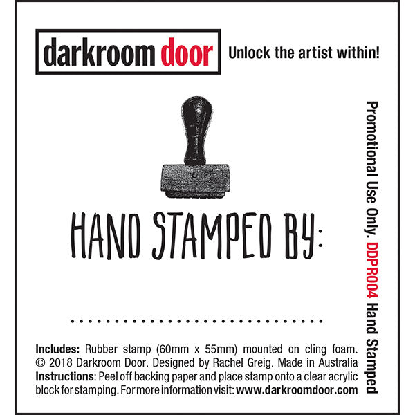 Darkroom Door - Small Stamp - Hand Stamped - Red Rubber Cling Stamp