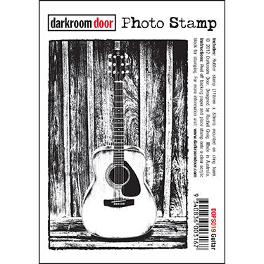 Darkroom Door - Photo Stamp - Guitar - Rubber Cling Photo Stamp