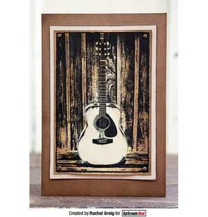 Darkroom Door - Photo Stamp - Guitar - Rubber Cling Photo Stamp