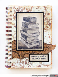 Darkroom Door - Photo Stamp - Book Stack - Rubber Cling Photo Stamp