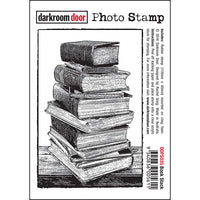 Darkroom Door - Photo Stamp - Book Stack - Rubber Cling Photo Stamp