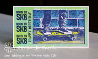 Darkroom Door - Photo Stamp - Skateboard - Rubber Cling Photo Stamp