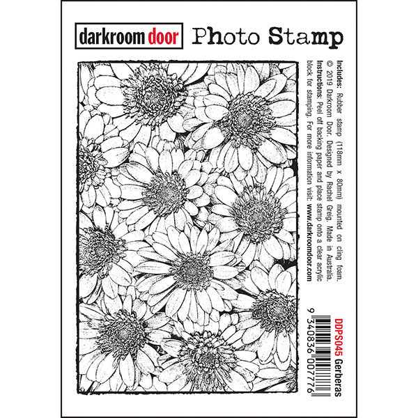 Darkroom Door -Photo Stamp - Gerberas - Rubber Cling Photo Stamp