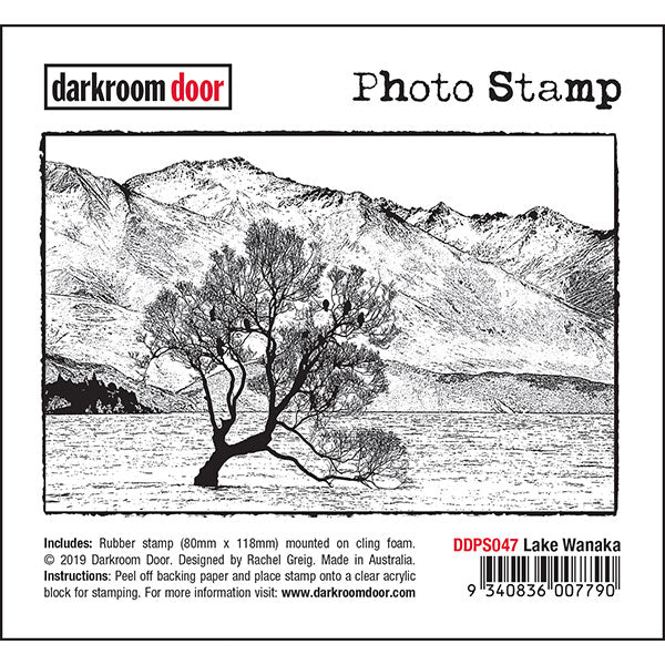 Darkroom Door - Photo Stamp - Lake Wanaka - Rubber Cling Photo Stamp