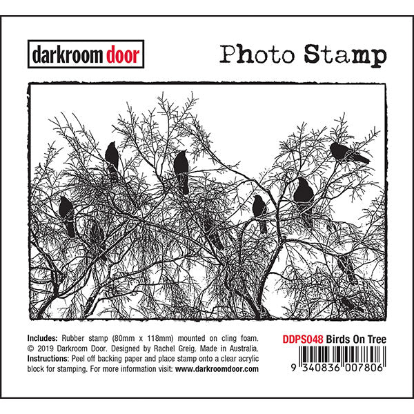 Darkroom Door - Photo Stamp - Birds on Tree - Rubber Cling Photo Stamp