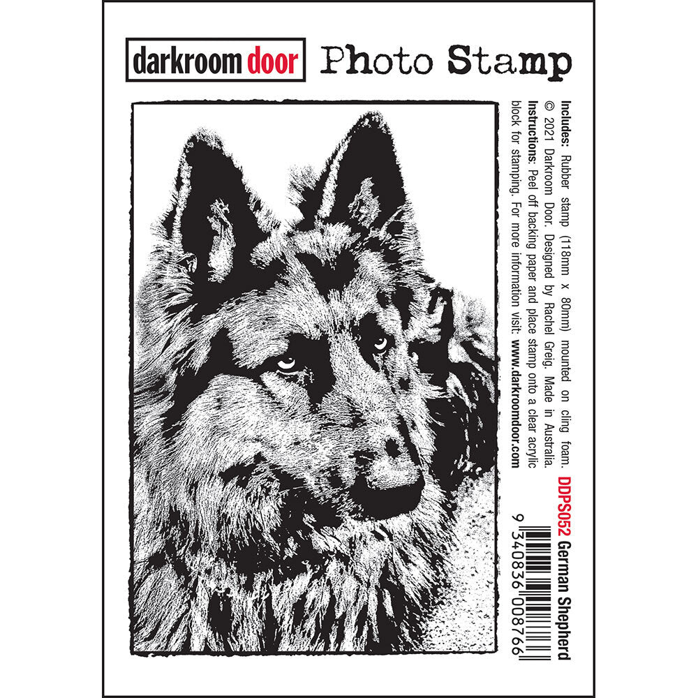 Darkroom Door - Photo Stamp - German Shepherd - Rubber Cling Photo Stamp