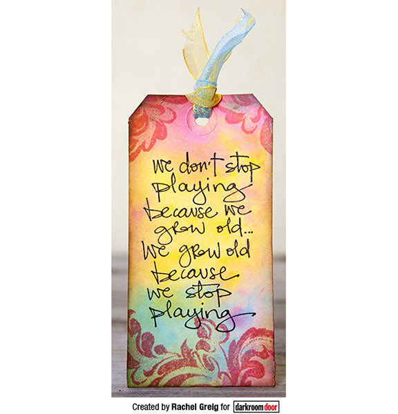 Darkroom Door - Quote - Playing Quote - Red Rubber Cling Stamp