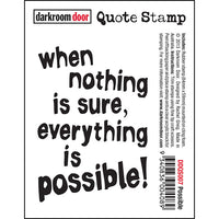 Darkroom Door - Quote Stamp - Possible - Red Rubber Cling Stamp