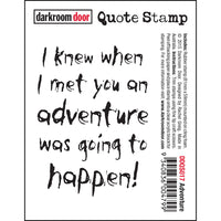 Darkroom Door - Quote Stamp - Adventure - Red Rubber Cling Stamp