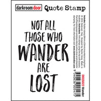 Darkroom Door - Quote - Wander - Red Rubber Cling Stamp